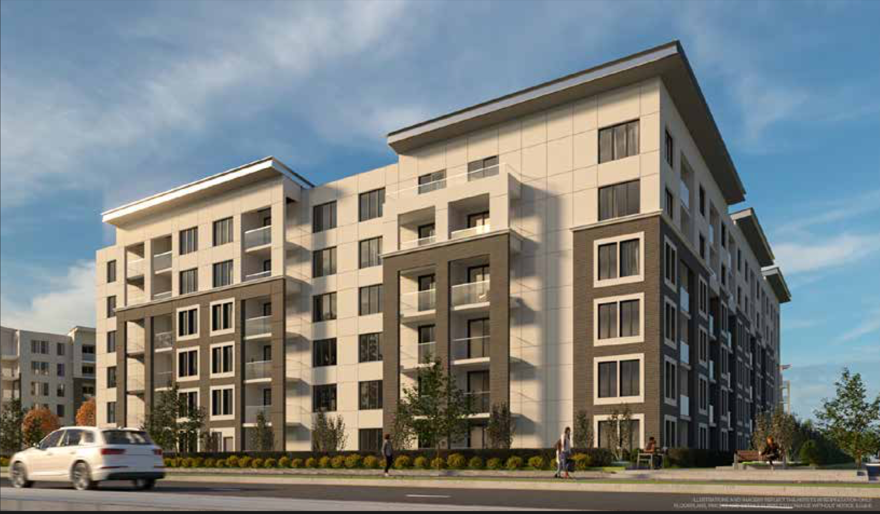 Developer’s architectural rendering of Creekside Condos in Milton